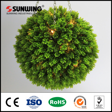 Bola artificial feita sob encomenda do boxwood do topiary do iluminado para a decoração da alameda